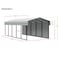 Arrow Storage Products Galvanized Steel Carport, W/ 1-Sided Enclosure, Compact Car Metal Carport Kit, 10'x24'x7', Eggshell CPH102407ECL1 - alternate 5
